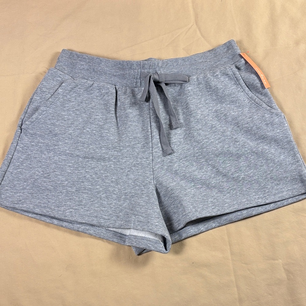 NWT Colsie Shorts Womens Medium Heather Grey Lounge Pajama Drawstring Pockets